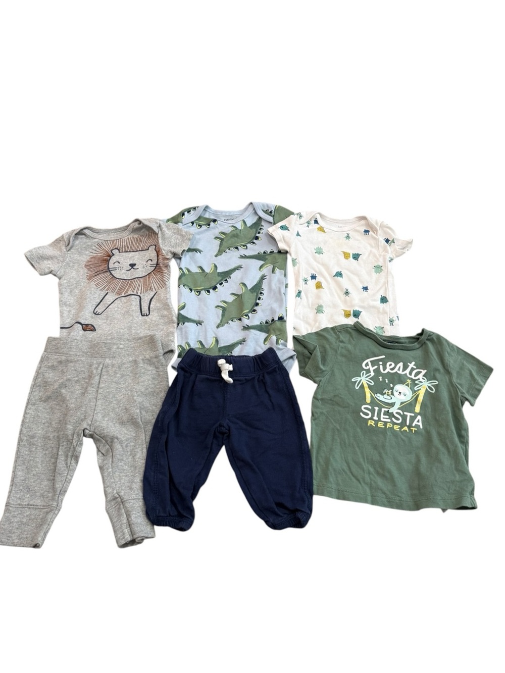 Carter’s Cloud Island Old Navy Baby Boy 6 Piece Outfit Bundle 0-6 Months